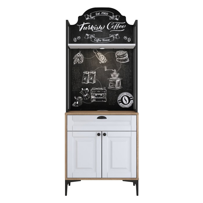 Hanah Home Armario Multiusos Nogal y Blanco